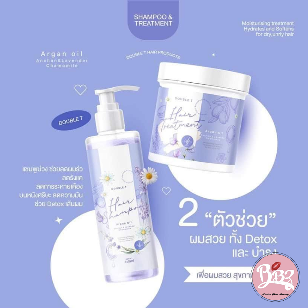 Double T Smooth Hair Shampoo 140ml And Treatment 180g | BeautyBaaz